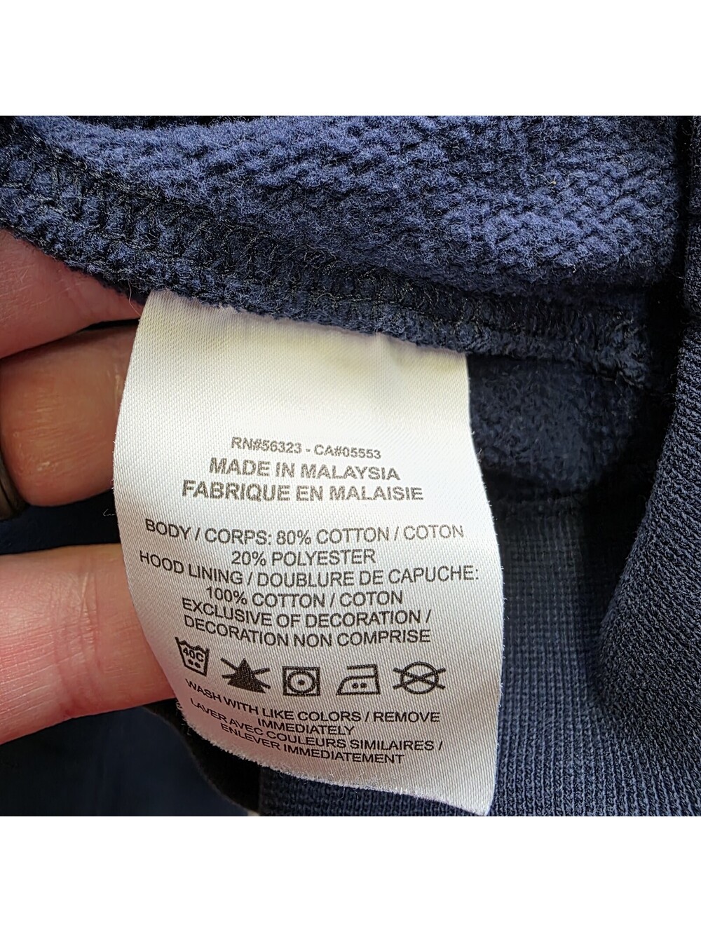 Nike UCONN Huskies Hockey Hoodie Sweatshirt Adult MED Cotton Blend - Blue - Picture 4 of 6